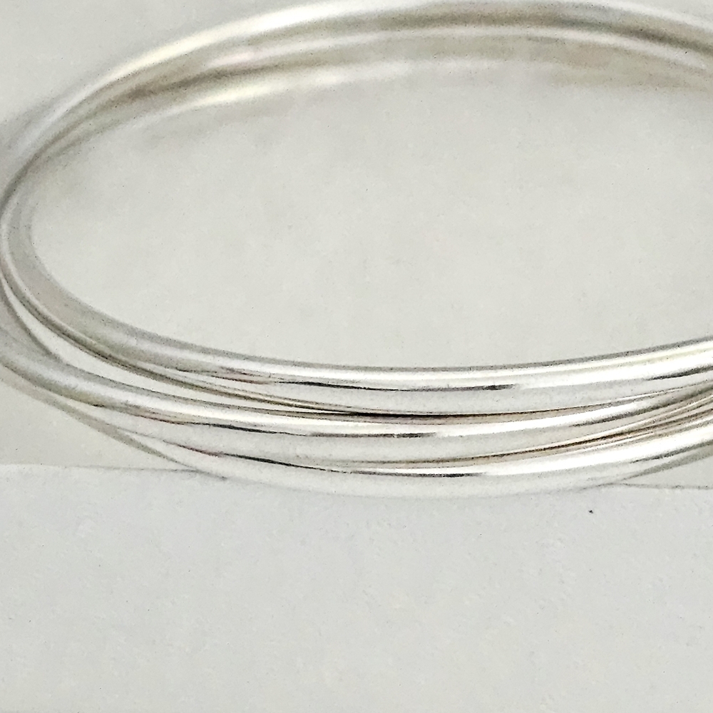 Artisan 925 Sterling Silver Interlocking Triple B… - image 7